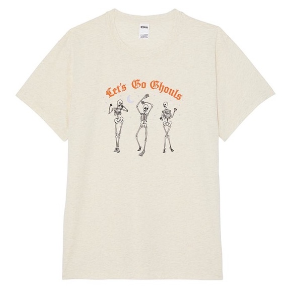 🔥VS Pink Halloween 👻NEW RELEASE👻 campus tee sz XXL NWT - Picture 3 of 8